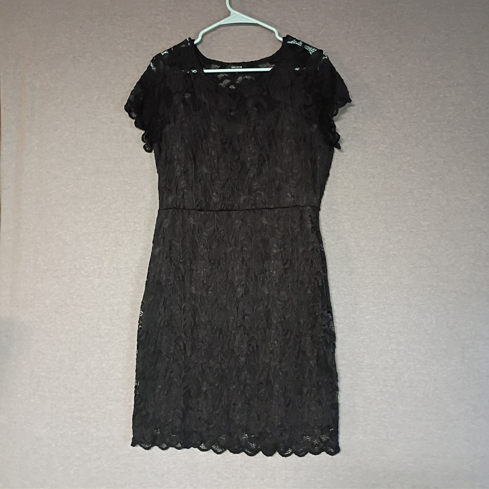 ODCOCD Elegant Black Lace Dress Size XL